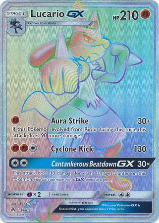 Lucario GX Hyper Rare - 135/131 - Hyper Rare