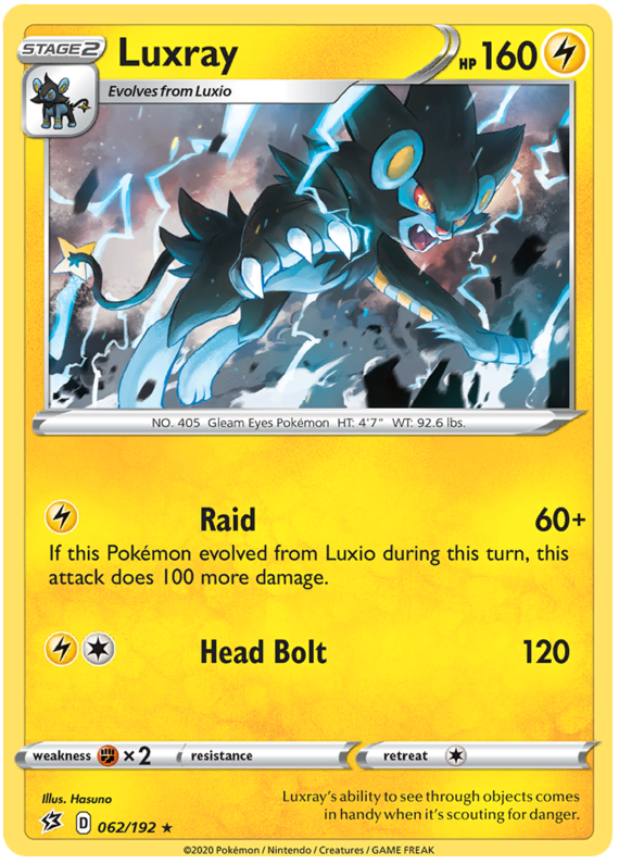 Luxray - 62/192 - Non-Holo Rare Theme Deck