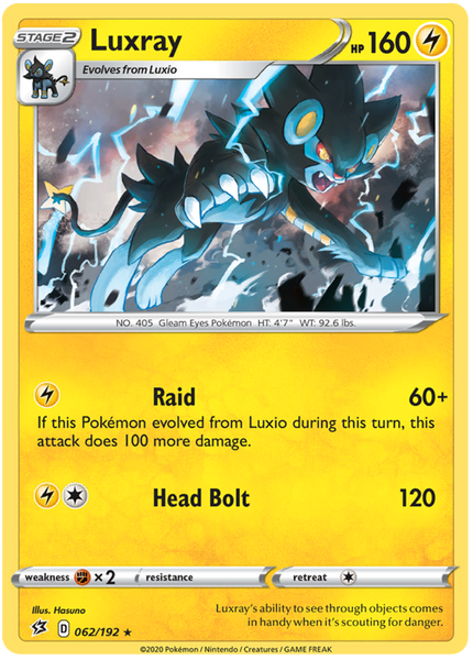Luxray - 62/192 - Non-Holo Rare Theme Deck