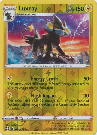 Luxray - 51/172 - Rare Reverse Holo