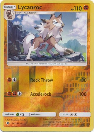 Lycanroc - 76/147 - Rare Reverse Holo