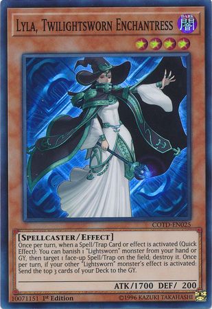Lyla, Twilightsworn Enchantress - COTD-EN025 - Super Rare 1st Edition