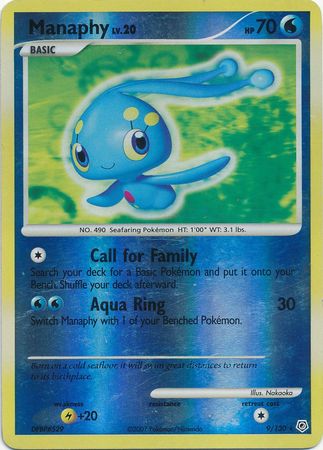 Manaphy - 9/130 - Holo Rare Reverse Holo