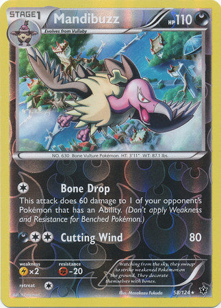 058/124 - Mandibuzz - Rare Reverse Holo