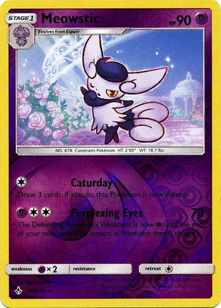 Meowstic - 80/214 - Rare Reverse Holo