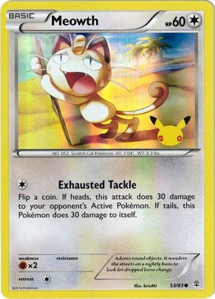 Meowth - 53/83 - 20th Anniversary EB Games Promo - Sealed