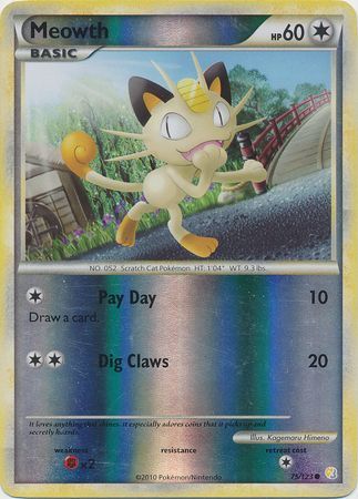 Meowth - 75/123 - Common Reverse Holo