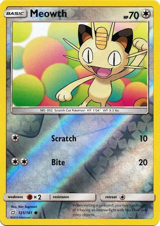 Meowth - 125/181 - Common Reverse Holo
