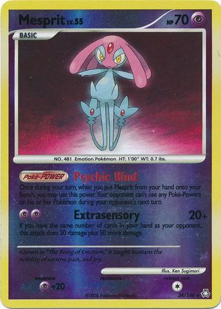 Mesprit - 34/146 - Rare Reverse Holo - Played