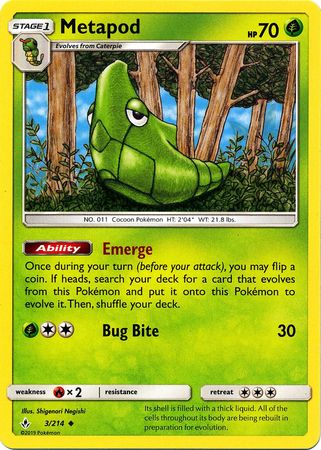 Metapod - 3/214 - Uncommon