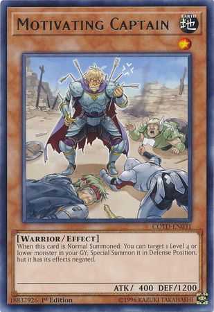 Motivating Captain - COTD-EN031 - Rare 1st Edition