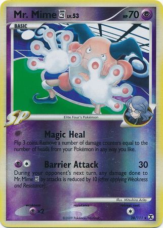Mr. Mime 4 - 28/111 - Rare Reverse Holo