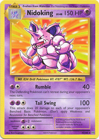 Nidoking - 45/108 - Rare Non Holo