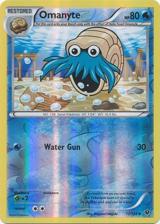 017/124 - Omanyte - Uncommon Reverse Holo