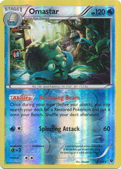 Omastar - 18/124 -  Rare Reverse Holo