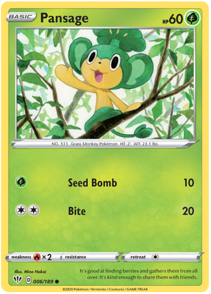 Pansage - 6/189 - Common