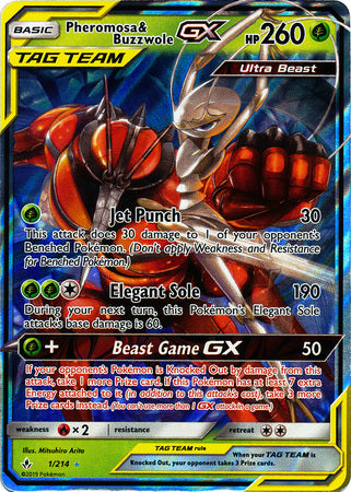 Pheromosa & Buzzwole GX - 1/214 - Ultra Rare