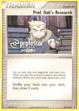 Prof. Oak's Research - 98/112 - Professor Program 2004-05