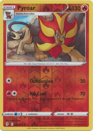 Pyroar - 23/203 - Uncommon Reverse Holo