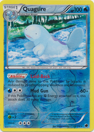 Quagsire - 22/116 - Rare Reverse Holo