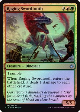 Raging Swordtooth - 226/279 - Uncommon FOIL