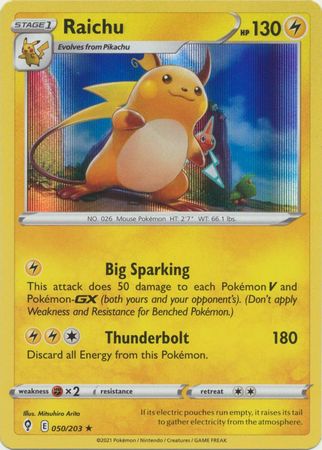 Raichu - 50/203 - Holo Rare