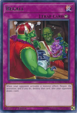 Recall - COTD-EN078 - Rare 1st Edition