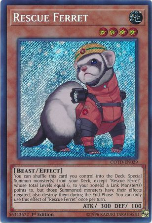Rescue Ferret - COTD-EN029 - Secret Rare 1st Edition