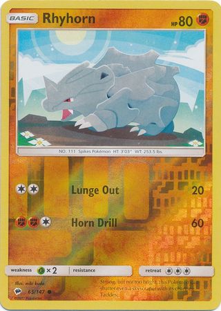 Rhyhorn - 65/147 - Common Reverse Holo