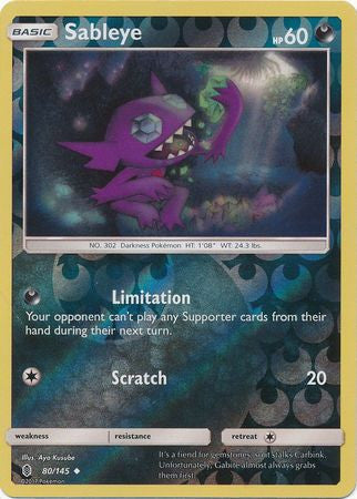 Sableye - 80/145 - Uncommon Reverse Holo