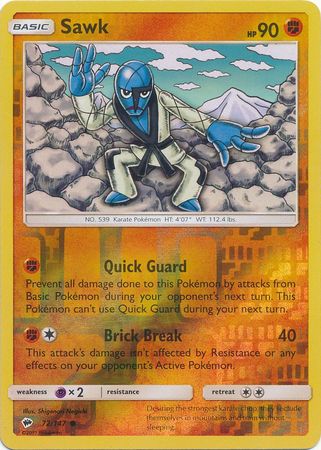 Sawk - 72/147 - Common Reverse Holo