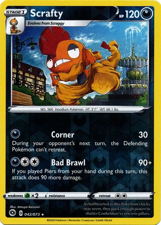 Scrafty - 42/73 - Holo Rare Reverse Holo