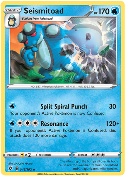 Seismitoad - 46/192 - Rare