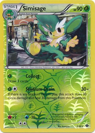 Simisage - 7/99 - Rare Reverse Holo