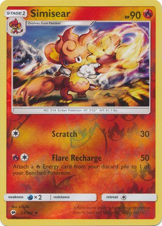 Simisear - 23/147 - Uncommon Reverse Holo