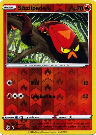 Sizzlipede - 9/73 - Common Reverse Holo