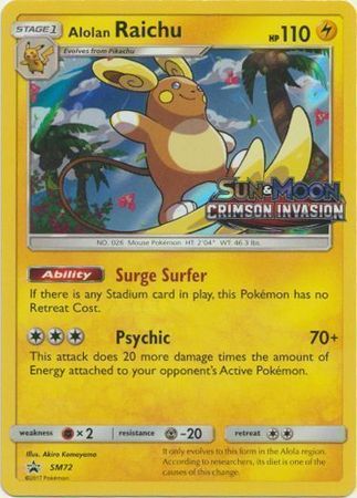 Alolan Raichu Prerelease - SM72 - Promo