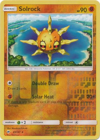Solrock - 69/147 - Uncommon Reverse Holo