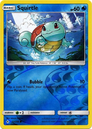Squirtle - 33/214 - Common Reverse Holo