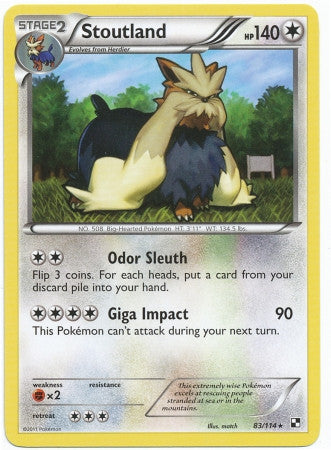 Stoutland - 83/114 - Rare