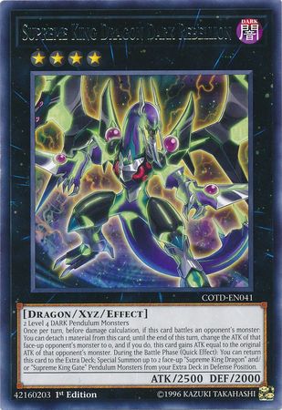 Supreme King Dragon Dark Rebellion - COTD-EN041 - Rare 1st Edition