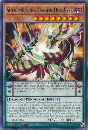 Supreme King Dragon Odd-Eyes - COTD-EN015 - Rare 1st Edition