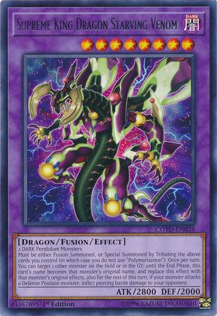 Supreme King Dragon Starving Venom - COTD-EN038 - Rare 1st Edition