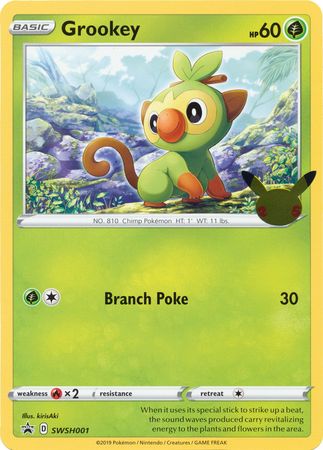 Grookey 25th Anniversary - SWSH001 - Oversized Promo