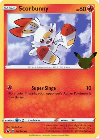 Scorbunny 25th Anniversary - SWSH002 - Oversized Promo