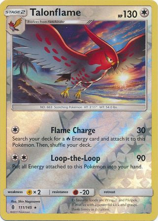 Talonflame - 111/145 - Rare Reverse Holo