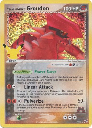Team Magma's Groudon 25th Celebrations - 9/95 - Holo Rare