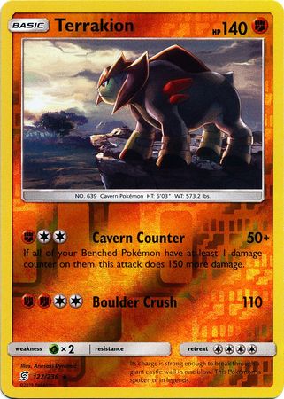 Terrakion - 122/236 - Holo Rare Reverse Holo