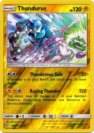 Thundurus - 68/236 - Uncommon Reverse Holo