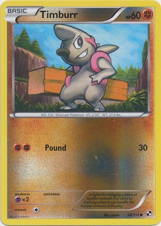 Timburr - 58/114 - Common Reverse Holo